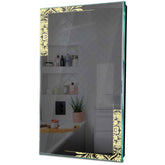 Specchio LED Verticale | Controllo tramite interruttore a muro | Luce bianca calda - Reyze Serie Good Vibes Modello 4